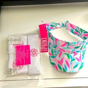Lilly Pulitzer Visor, Headband and Wrist Bands 🌸🌺🪻